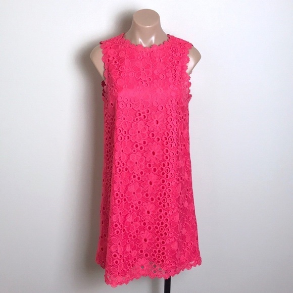 Kate Spade Lace Shift Dress Pink Eyelet Floral - www.rajagirimanappuram.com